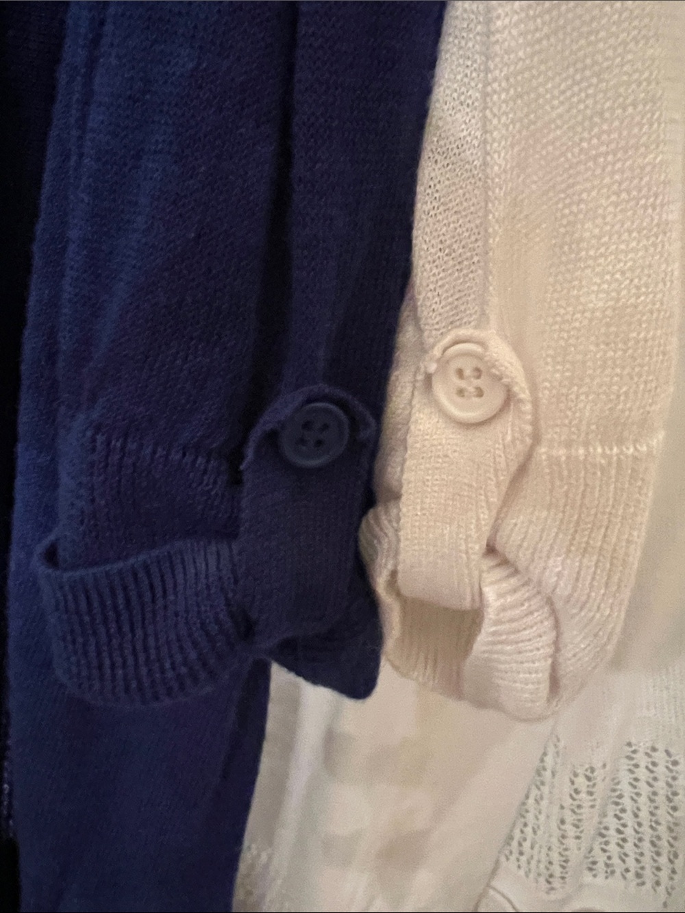 Apt. 9 Navy and White Open-Front Lightweight Cardigans (2-Pack) - Picture 7 of 7